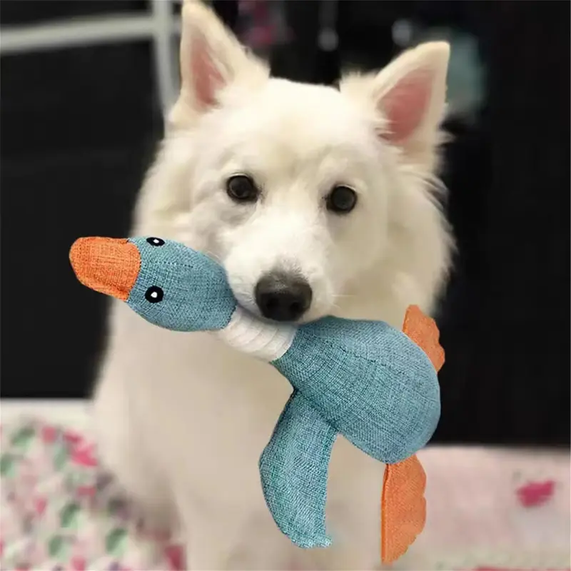 Cute Wild Goose Design Toy, Animal Design Pet Squeak Toy, Chew Toy For Dog, Pet Interactive Toy