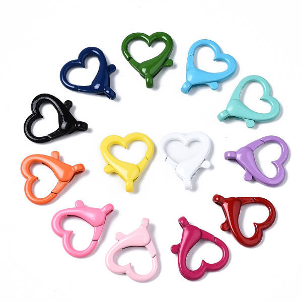 Spray Painted Eco-Friendly Alloy Lobster Claw Clasps