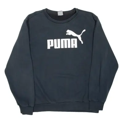 PUMA Mens Sweatshirt Black Crewneck L