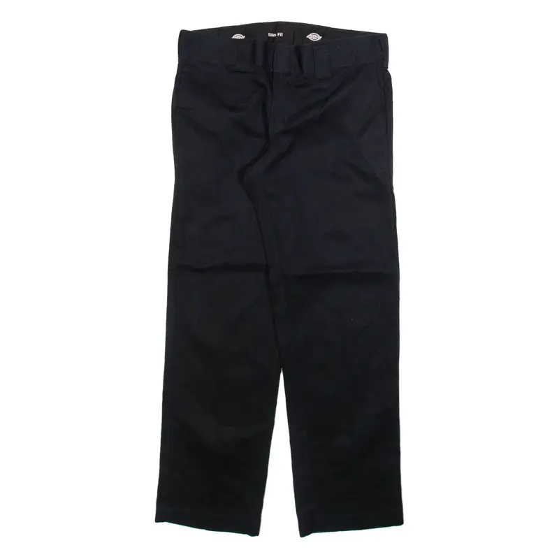 DICKIES Mens Trousers Black Slim Straight W30 L30