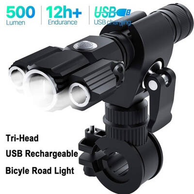Outdoor Flashlight Nightlight Multi-Functional 360-degree rotation Auxiliary Light With Adjustable Bracket