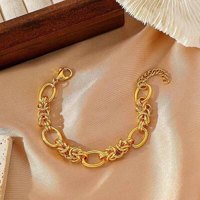 304 Stainless Steel Oval Link Chain Bracelets for Women