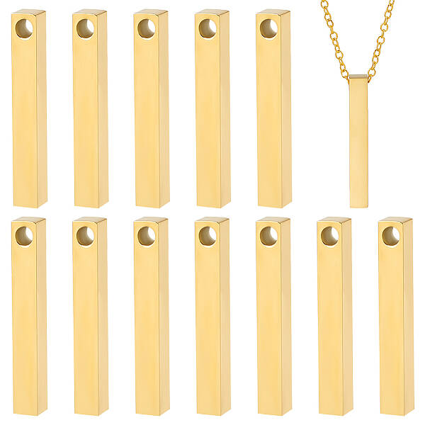12Pcs 304 Stainless Steel Pendants