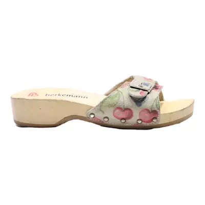 BERKEMANN Slider Sandals Beige Suede Womens UK 3