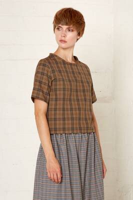 Brigitte Top (Brown) | size: XS