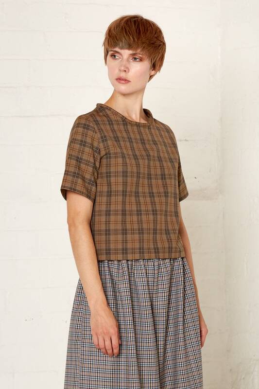 Brigitte Top (Brown) | size: XS