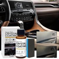 Plastic Restorer for Car Easy To Use Plastic PartRefurbishment Crystal Coating Refurbish Agent with SpongeLong Lasting