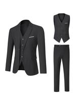 A Set Of Fashionable New Hot Selling Men's Suits, 3-Piece Men's Suit Jackets, Jackets, Pants, Slim Suits, Casual Boutique Bus...