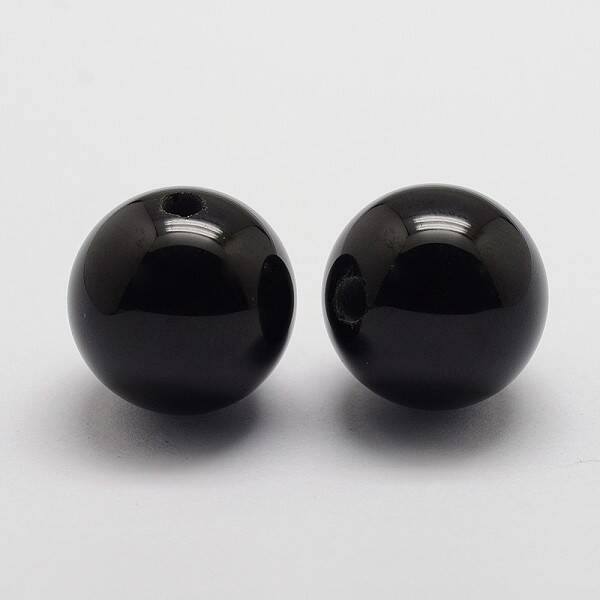 Natural Black Onyx Beads