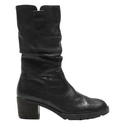 GABOR High Boots Black Leather Womens UK 6