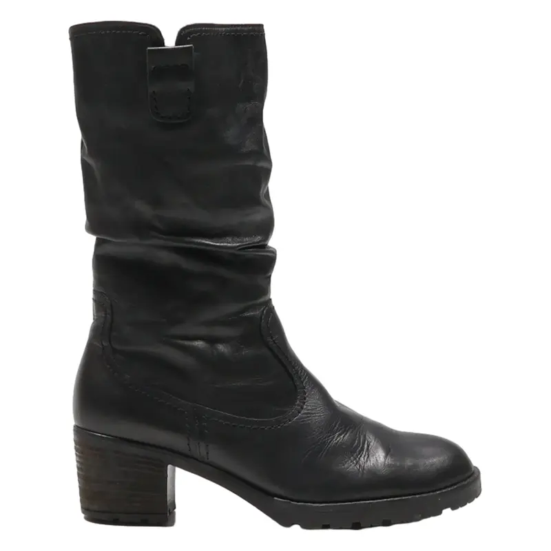 GABOR High Boots Black Leather Womens UK 6