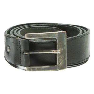 BELLUNO Mens Belt Black Leather 48