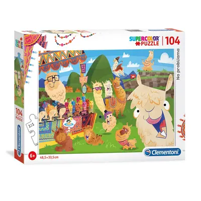 Clementoni, SuperColor, No ProbLLAMA, Puzzle, Unisex, 6+ years, 104 pcs