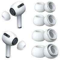 Earphone Tips, 4 Pairs Replacement Ear Inserts with Hole, Earbuds Tips Compatible with AirPods Pro 1 2 (Various Sizes, XS/S...