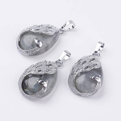 Natural Labradorite Pendants