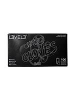 L3VEL3 Professional Nitrile Gloves Black 100 Pack