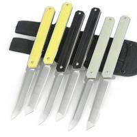 Folding Pocket Knife D2 Steel Blade, G10 Handle, Hiking and Camping Outdoor Gift for Men and Women