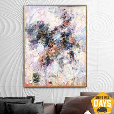 Large Colorful Paintings On Canvas Contemporary Art Original Vivid Art Acrylic Oil Painting | CHILDHOOD DREAM 63.77"x47....