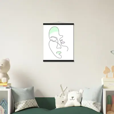 Minimalist Masterpiece - Magnetic Wooden Hanger Poster