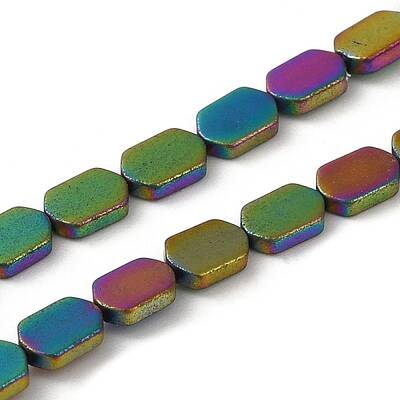 Electroplated Synthetic Non-Magnetic Hematite Beads Strands
