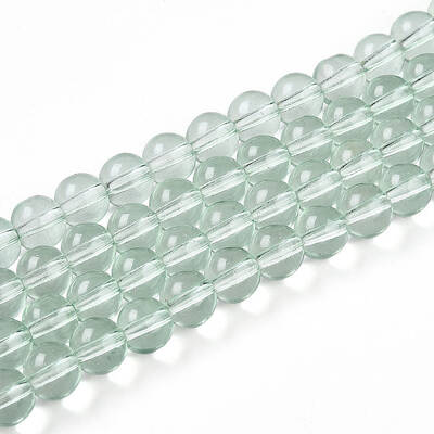 Baking Paint Transparent Glass Beads Strands