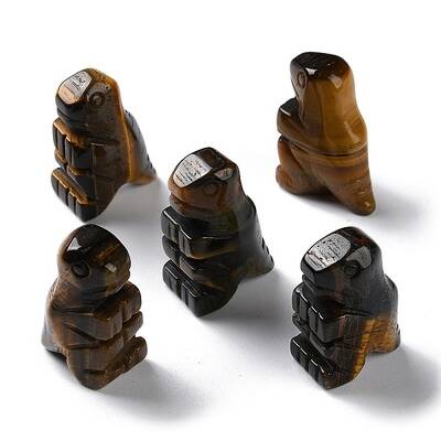 Natural Tiger Eye Carved Healing Dinosaur Figurines
