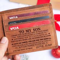 Class of 2025 DUJO Cowhide Leather Engraved Wallet for Son, personalized graduation gift，Men's Wallet,Graduation gift ideas...
