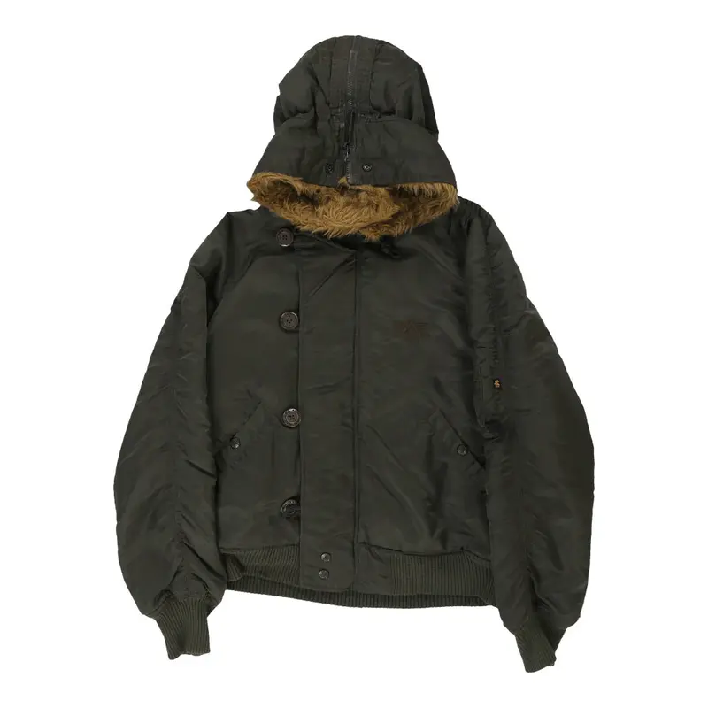 Alpha Industries Bomber Jacket - Large Khaki Polyester