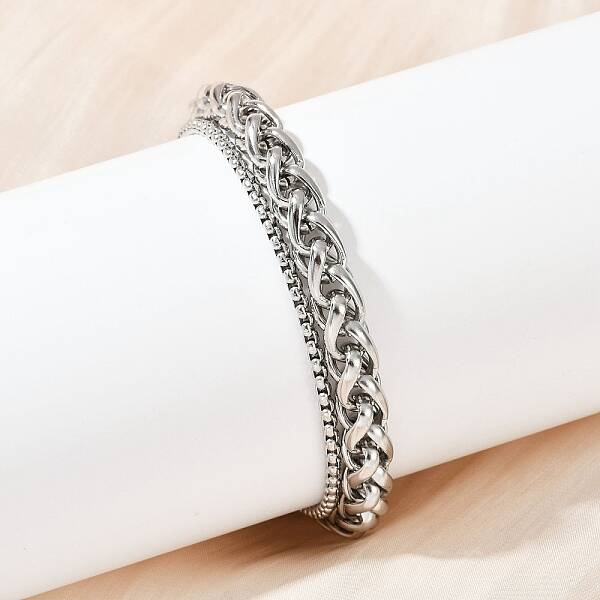 201 Stainless Steel Cuba Style Chian Bracelet for Men