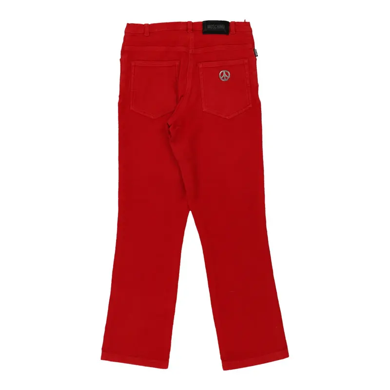 13-15 Years Moschino Jeans - 28W 27L Red Cotton | Size: 28