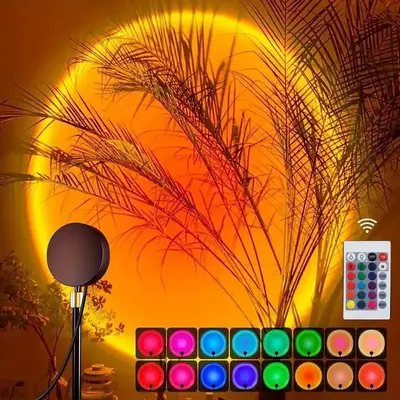 USB Powered Sunset Lamp for Summer Gift (1 Count), LGBTQ Sunset Projector LED Lights for Bedroom, Decorative LED Light for L...