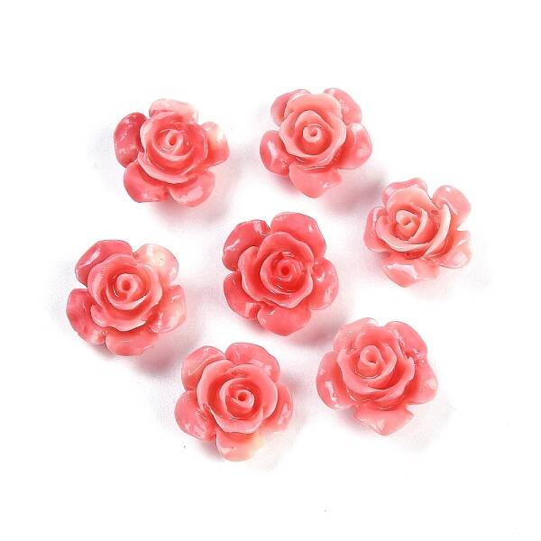 Synthetic Shell Dyed Carved Beads