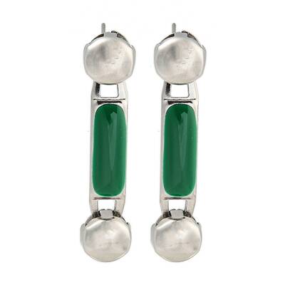 304 Stainless Steel Enamel Stud Earrings