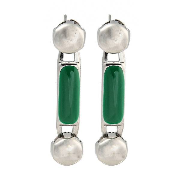 304 Stainless Steel Enamel Stud Earrings