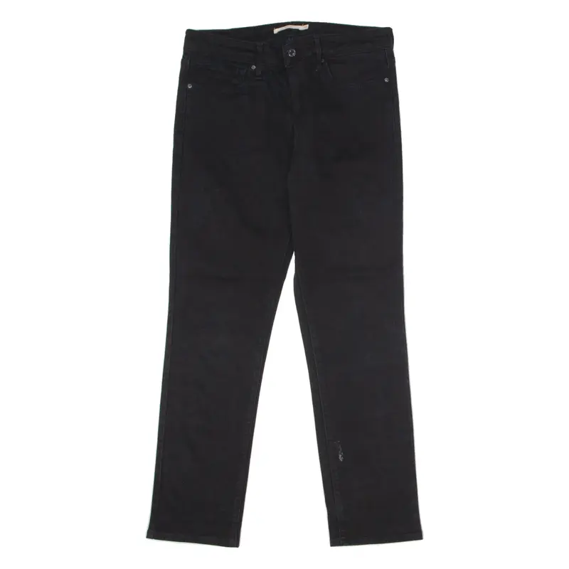 LEVI'S 721 Womens Trousers Black Slim Straight W30 L27