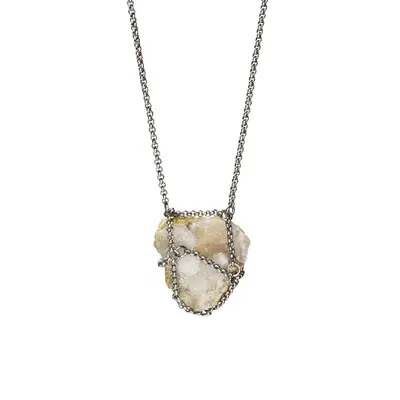Caged Druzy Agate Necklace