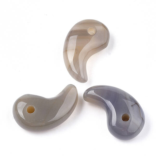 Natural Grey Agate Pendants
