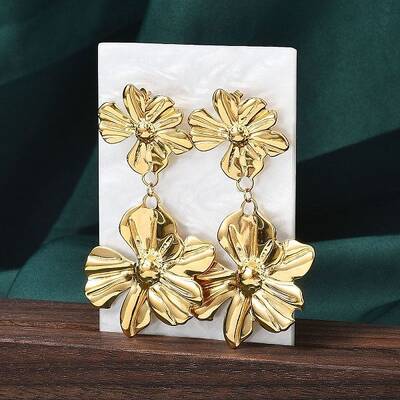 304 Stainless Steel Dangle Stud Earrings