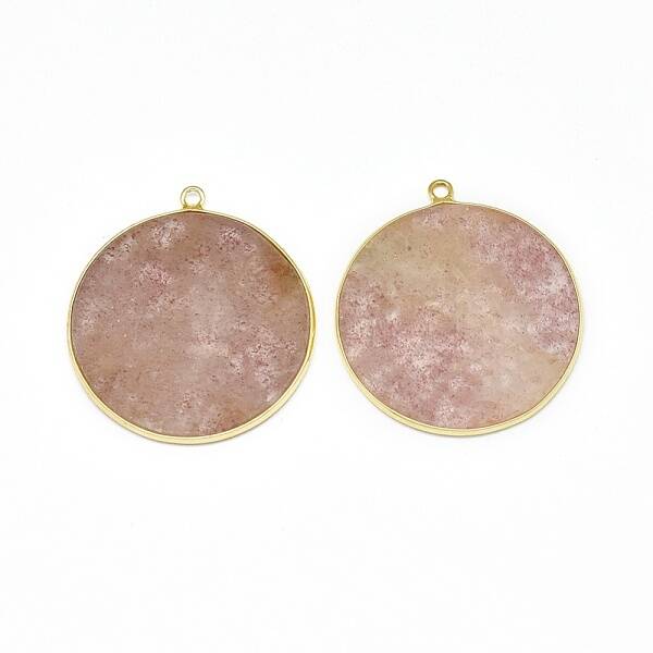 Natural Strawberry Quartz Pendants