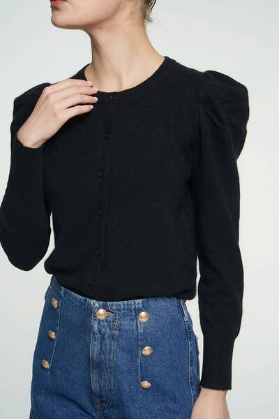 Cardigan C1 C13 Cora Black | Color: BLACK | Size: M