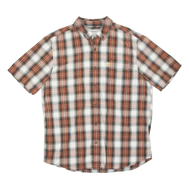 CARHARTT Relaxed Fit Mens Shirt Brown Check L