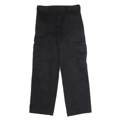 DICKIES Workwear Cargo Mens Twill Trousers Black Regular Straight W30 L28
