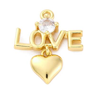 Brass Micro Pave Cubic Zirconia Pendants