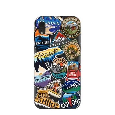 Black Trail Stickers iPhone XR Case