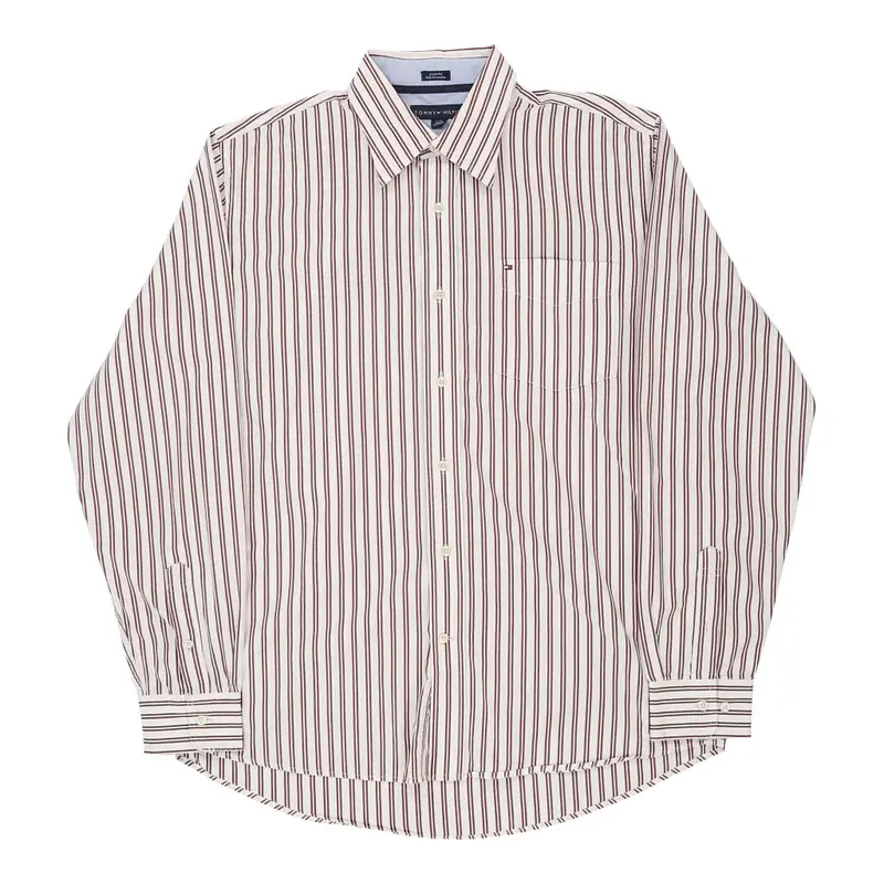 Tommy Hilfiger Striped Shirt - Large White Cotton