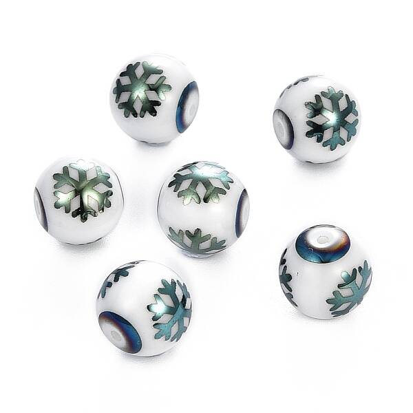Christmas Opaque Glass Beads