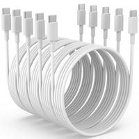 15 Charger 5Pack (6/6/6/6/6 ft) USB C to USB C (60W/3A) USB C Charger  Fast  for  15 Pro/Plus/Pro Max,iPad Mini 6/ Pro 2021,M...