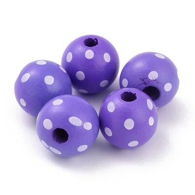 Dyed Natural Wooden Beads