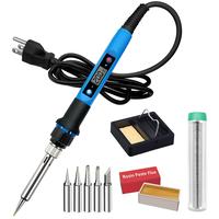Soldering Iron Kit, 80W 110V Fast Heat up in 10s LCD Digital Adjustable Temperature Soldering Gun Thermostatic Soldering Kit ...