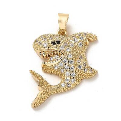 Brass Micro Pave Cubic Zirconia Pendants